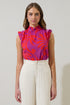Arona Floral Zoie Ruffle Top